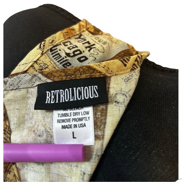 Retrolicious Newspaper Print Dress - Picture 3 of 8